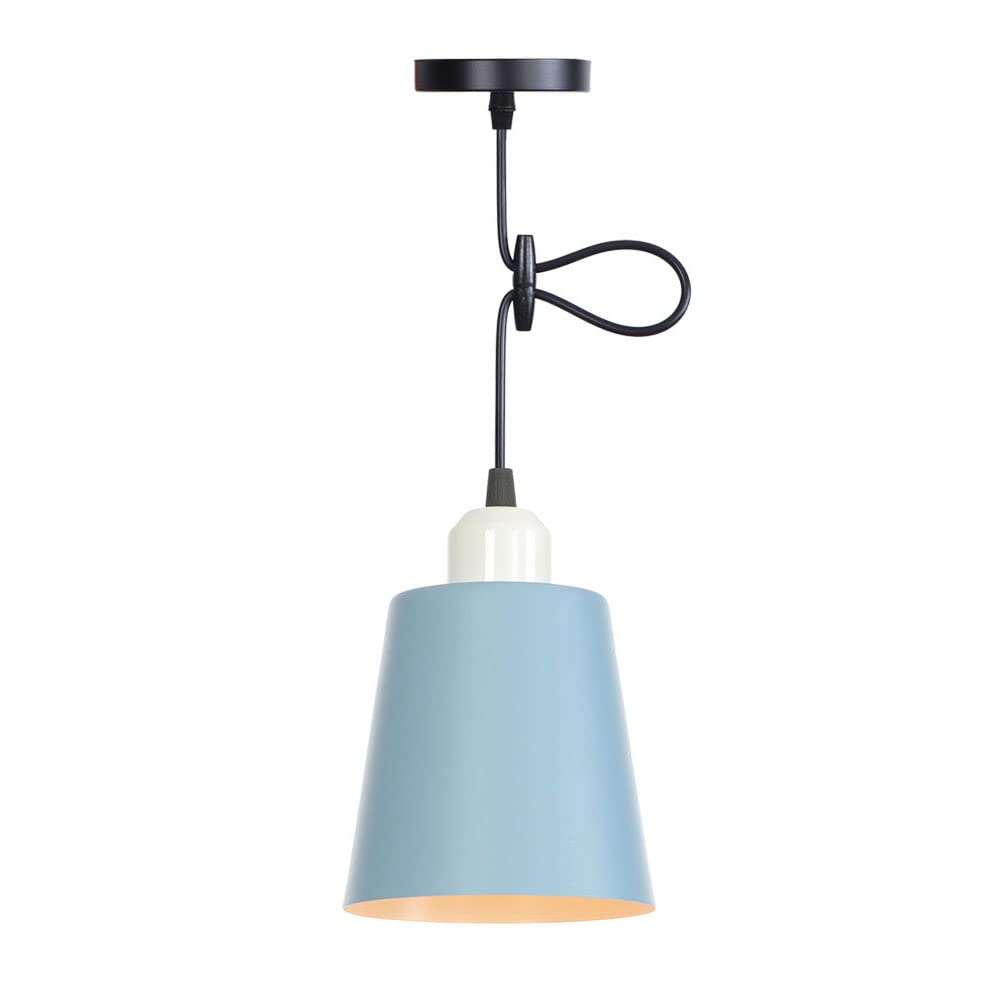 FYZDLAOR Mini Macaron Wrought Iron Decorative Hardwired Pendant Light,for Living Room Bedroom Restaurant Cafe Teahouse Bar Dining Room Club（E27）