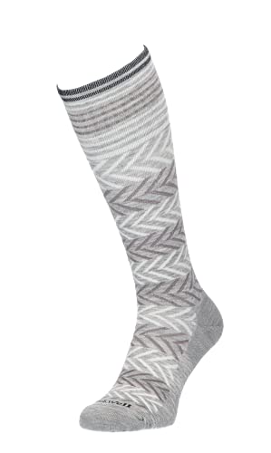 Sockwell Women's Chevron Moderate Graduated Compression Sock, Lt. Grey - M/L