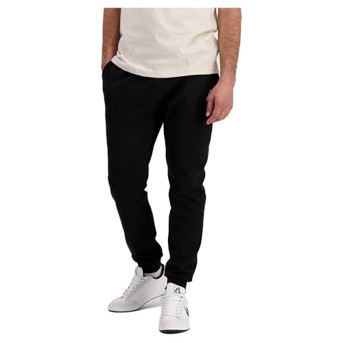 Pantalon survêtement homme Le Coq Sportif noir regular coton coupe droite 3XL