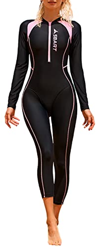 Maillot de bain une pièce rose XXL avec fermeture éclair avant pratique pour le surf féminin