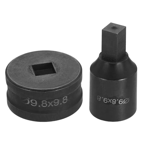 HARFINGTON Hydraulic Hole Punch Die 9.8x9.8mm Square Hole 40Cr Steel Electric Punching Kit for CH70 Electric Punching Machine, Black