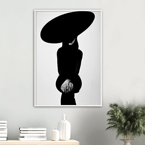 Sans visage moderne cadre photo blanc 70x100 art minimaliste