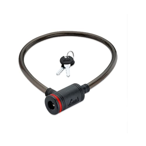 Image of Premium Heavy Duty Steel Cable Lock - 50cm Length, 7mm Thickness, Key Lock with 2 Keys - for Bikes, Cycles, Helmets, Scooters, Gates (Pack of 1)