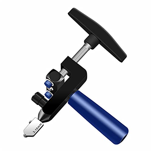 ZKG 2 in 1 High-Strength Portable Ceramic Tile Glass Cutter Opener Home Glass Cutter Tile Cutter Diamond Cutting Hand Tools (Black)