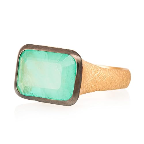 Baguette Paraiba Tourmaline : bague femme turquoise argent
