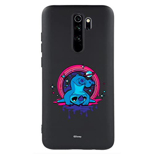 Fundas Para Xiaomi Redmi 8 Funda para Xiaomi Redmi Note 8 Pro Premium Oficial Lilo & Stitch Stitch Fondo Negro Ultra Suave para Proteger tu móvil....