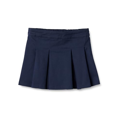 Amazon Essentials Falda Pantalón Plisada de Uniforme Niña, Azul Marino, 7 años