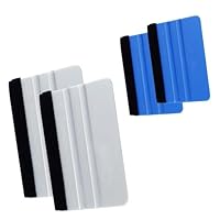 Rakel für Folie – Set mit Schaber mit Filzrand, Folierungs Werkzeug | Geeignet zum Aufbringen von Selbstklebenden Folien auf Autos und Glas,Rakel für Möbelfolie Selbstklebend