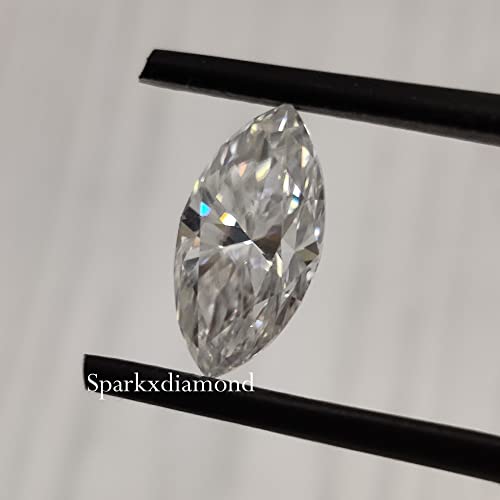Sparkx Diamond 15 X 7.5 Mm 3.25 Ct Loose Moissanite , Real Colorless Diamond, Vvs1 Clarity, Marquise Cut Olive Shape Brilliant Gemstone For Making Vintege Ring, Jewelry, Pendant, Earrings, Necklaces, Watches #TOP6