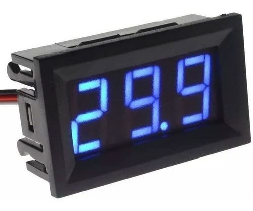 Medidor Bateria Voltímetro Digital Remote Fonte Chaveada 12v 100v 24v 36v Som Automotivo 3 Fios