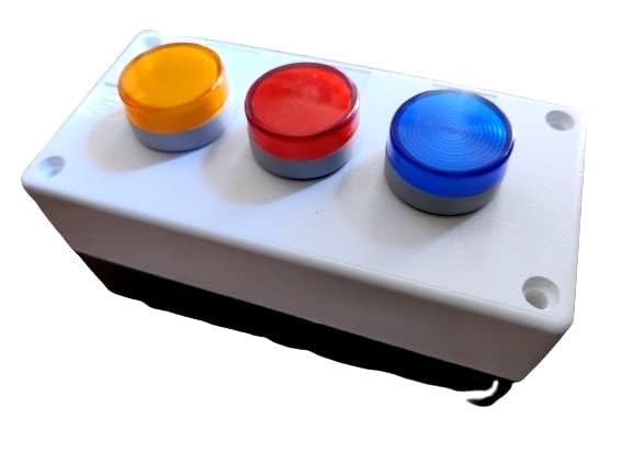 RASHRI 3 Way Control Box with Yellow, Red, Blue Pilot Indicators-image-47