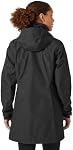 Helly Hansen Women's Aden Waterproof Windproof Breathable Long Length Packable Hood Rain Coat Jacket