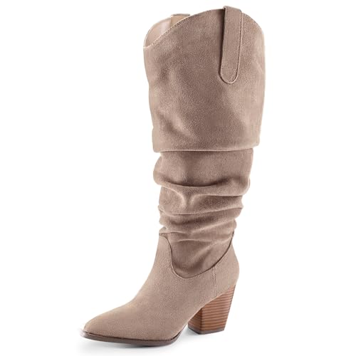mysoft Cowgirl Wide Calf Slouchy Boots