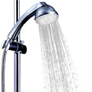 Pommeau de douche LED blanc, arroseur portatif et ensemble de douche de pluie pour salle de bain