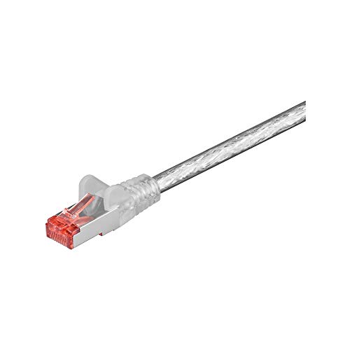 Goobay 93550 CAT 6 Patch Cable, S/FTP PiMF, Transparent, 2m Length, 2 m