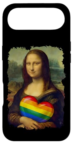 ���C���{�[ ���i���U �n�[�g ���� �v���C�h Funny Mona Lisa LGBTQ Heart �X�}�z�P�[�X iPhone Air �p