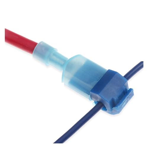 Connecteur électrique de Type T bleu pour câblage rapide isolé en lot de 20 pièces