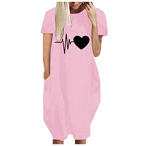 Eoailr Hawaiian Dresses for Women Pregnant Dress for Women Dresses for Women Tennis Dresses for Women Faux Leather Dress for Women Long Dresses for Women Fall Womens Winter Dresses Pink