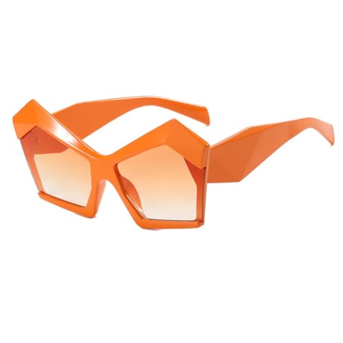 Lunettes de soleil irrégulières femmes au design géométrique et verres dégradés