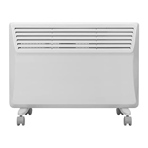 Devola Electric Panel Heater Low Energy Wall Radiator, Eco Warm Energy Efficient Technology, Free Standing or Floor Stand, Adjustable Thermostat with Programmable Timer, Lot 20, 1500W, DVS1500W Cover