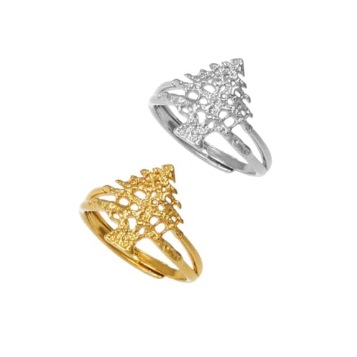 New 2026 Arrive Unisex Liban Cedar Ring For Women Hers Resizable Jewelry Lebanon Ornaments #383106 Fashion Trendy Accessories Creative Gift For Women And Men