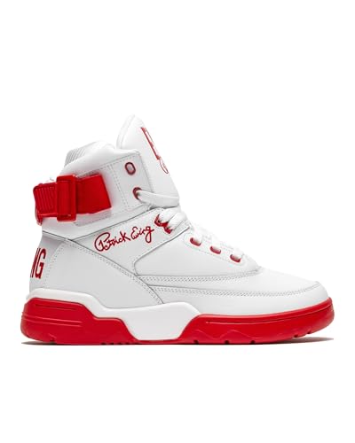 Ewing Patrick Athletics 33 HI OG Retro Men's Sneakers with Reversible Ankle Strap White/Red
