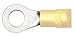 Quick Cable 163404-100 Premium Nylon Ring Double Crimp, 10 Stud/Tab Size, 12-10 Wire Gauge, Color, 600V Rating, Copper, Yellow (Pack of 100)