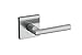 Kwikset 91540-028 Montreal Square Hall/Closet Lever, Satin Chrome