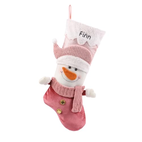 Personalized Christmas Socks for Girls Women: Custom Pink Christmas Sock with Name - Christmas Gift Cute Christmas Decor