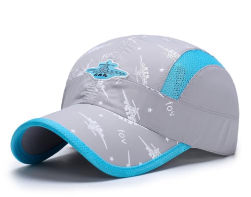 Image of Home Prefer Kids Lightweight Quick Drying Sun Hat Airy Mesh UV Protection Caps Boys Girls UPF50 Baseball Caps Run Beach Water