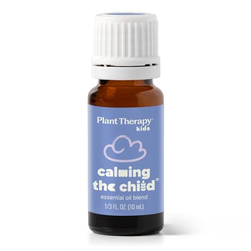 Plant Therapy Kids Calming The Child Essential Oil Blend 10 mL (1/3 oz), 100% Pure, KidSafe, Undiluted, Relaxing Aromatherapy for Sleep, and Stress Relief