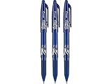 Pilot FriXion Ball Erasable Gel Pens, Fine Point, 3-Pack, Blue Ink (31567)