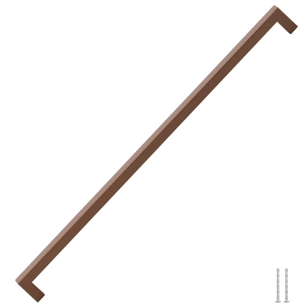 Tiradores para muebles (5 unidades, acero inoxidable, 480 mm), color bronce