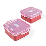 Souper Cubes cranberry 5” X 5” Stoneware is designed to make mealtime easy. Simply pop out your frozen portions from your Souper Cubes freezer tray and transfer them into our small ceramic baking dishes. Perfectly sized to fit cubes from our 2-cup an...