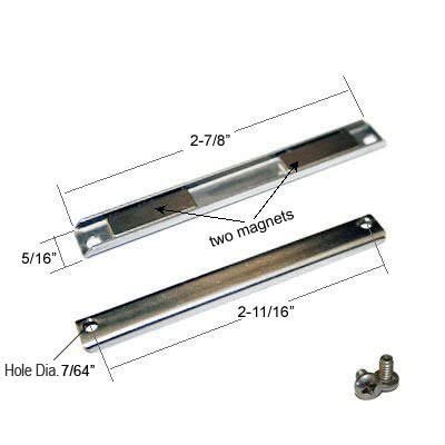Shower Door Replacement Stainless Steel U-Channel With Magnet And Screws #TOP1