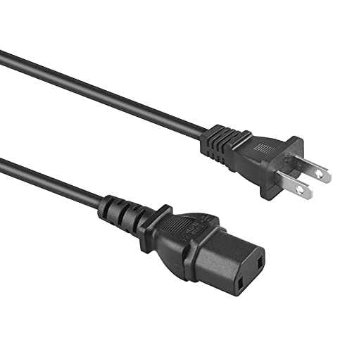 Aprelco 6.6ft/2m UL Listed 2-Prong AC Power Cord Cable Lead Replacement for Denon AVR-2307CI AVR-2308CI Stereo Receiver 2-Slot Non-Polarized 10A 125V 18AWG