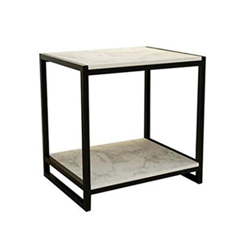 HTLLT Storage Table Living Room Sofa Table Double Layer Metal Bracket