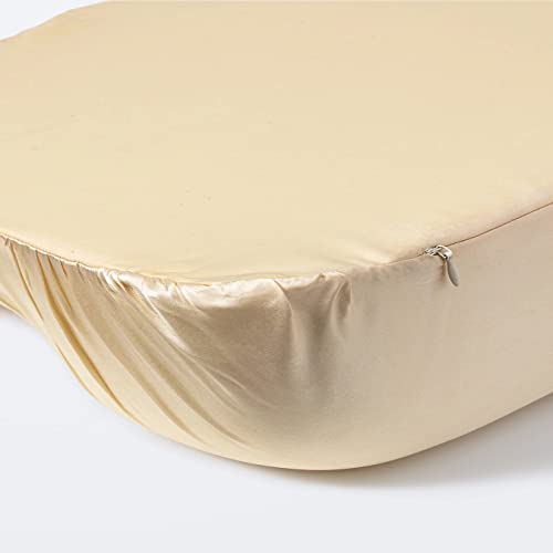 Casarol Beauty Pillow | Anti Aging, Anti Wrinkle | Orthopedic Ergonomic Memory Foam For Neck, Cervical And Shoulder Pain Relief, Back And Side Comfortable Sleeping (With Beige Silk Pillowcase) #TOP3
