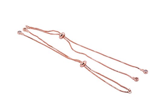 KONMAY 10pcs Slider Bracelet Chain, Adjustable Copper Base Boho Bracelet Box Bracelet Extender Chains with Ball Ends