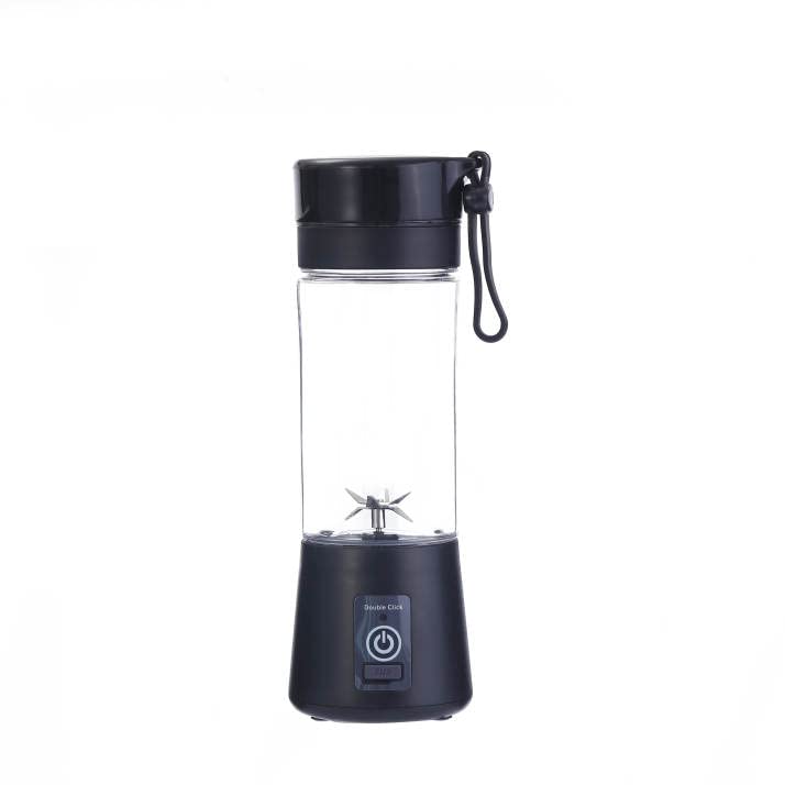 Portable blender Personal 6 Blades Juicer Cup Household Fruit Mixer, With Magnetic Secure Switch, USB Charger Cable (Black)