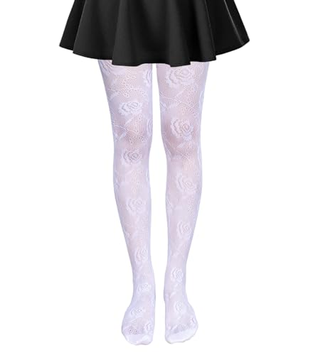 Image of VINICUNCA Women's Fishnet Stockings Lace Patterned Tights High Waist Pantyhose