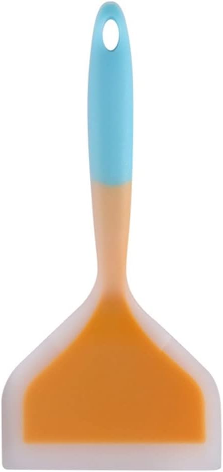 Cookware Spatula Non-stick Pan Fried Egg Nougat Silicone Spatula Kitchen Spatula Wide Pizza Cooking Tool Spatula(Blue)
