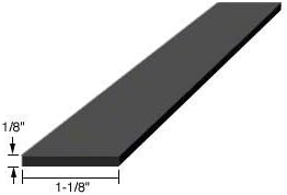 CRL 1/8" x 1-1/8" x 4" Bloques de Apoyo de Caucho de Silicona - Paquete de 100 miniatura 2