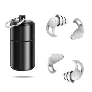 Bouchons D’oreille pour Dormir, 2 paires Bouchons d’oreille Antibruit 30db-40db, Confortables Antibruit en Silicone Réutilisable pour Dormir, Dormeurs Latéraux, Anti Ronflement, étudier （Gris）