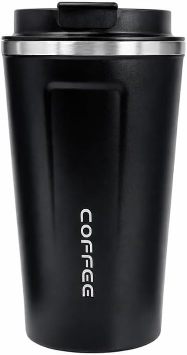 Copo Térmico 500ml Inox com Display de Temperatura LED, Copo para Café com Tampa Anti