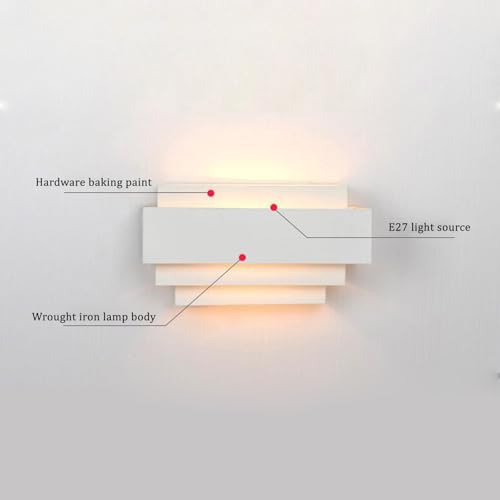 Iluminación decorativa para salón y pasillo con lámparas de pared interior E27 de metal 5