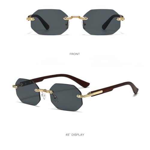Lunettes de soleil polygonales vintage mixtes rétro chic - 4