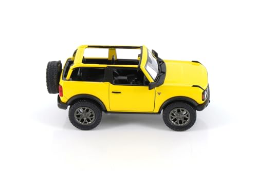 Modelo a escala 1:34 2022 Bronco Open Top amarillo miniatura 2