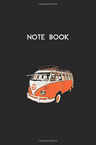 Notebook: Vintage German Camper Van Micro Bus Surfer Van Retro HippieLined Pages Notebook