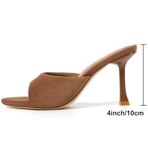 Image of Mostrin Kitten Heels for Women Round Toe Heels With Bow Vintage Mules Sexy Slip on Stiletto Backless Sandals for Party Daily